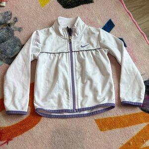 Nike White Jacket with Purple Trim